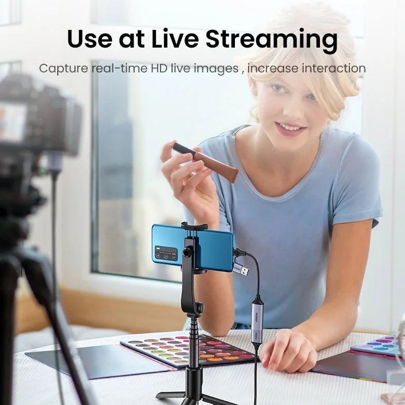 UGREEN 40189 USB-C to HDMI 2-in-1 HD Video Capture Card