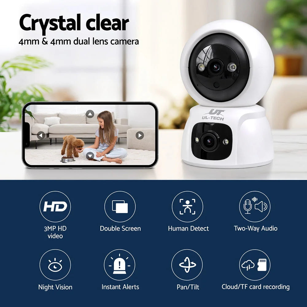 UL-tech 3MP IP Camera Baby Security CCTV - Electronics >