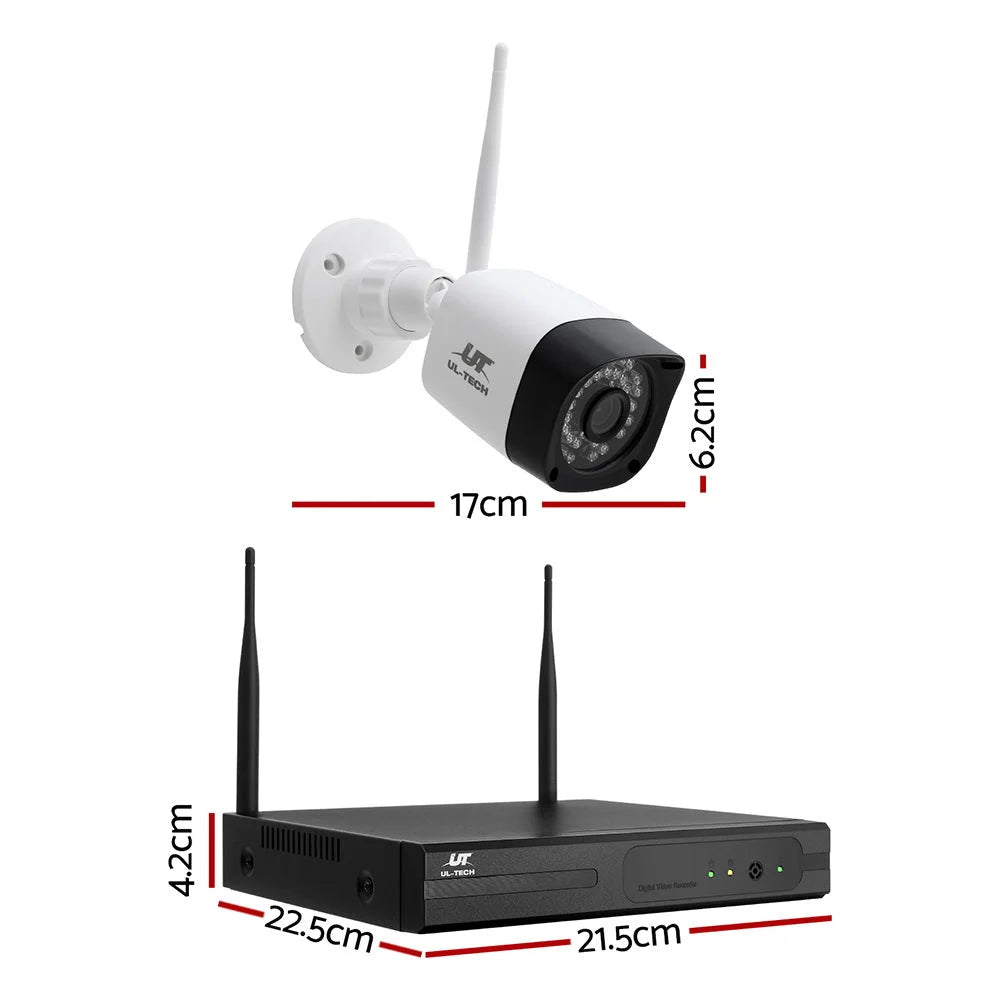 UL-tech 3MP Wireless CCTV 8CH 4 Square Camera - Electronics