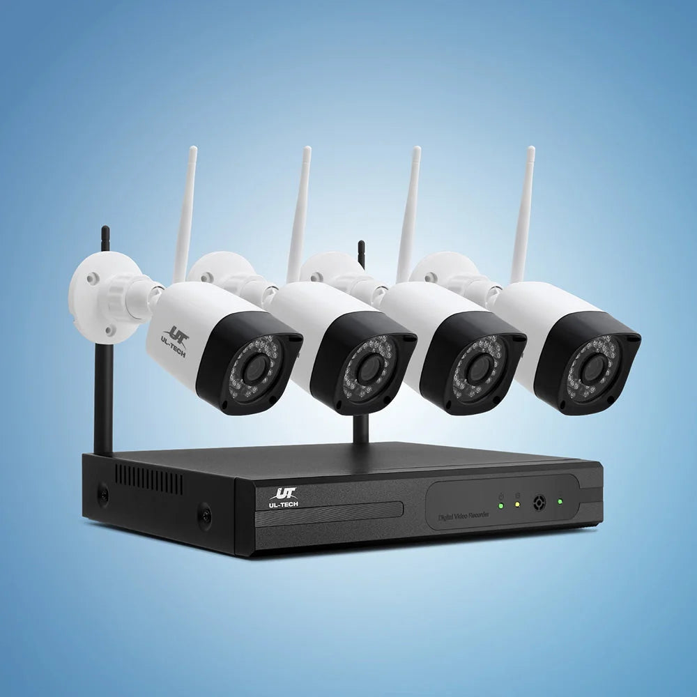 UL-tech 3MP Wireless CCTV 8CH 4 Square Camera - Electronics