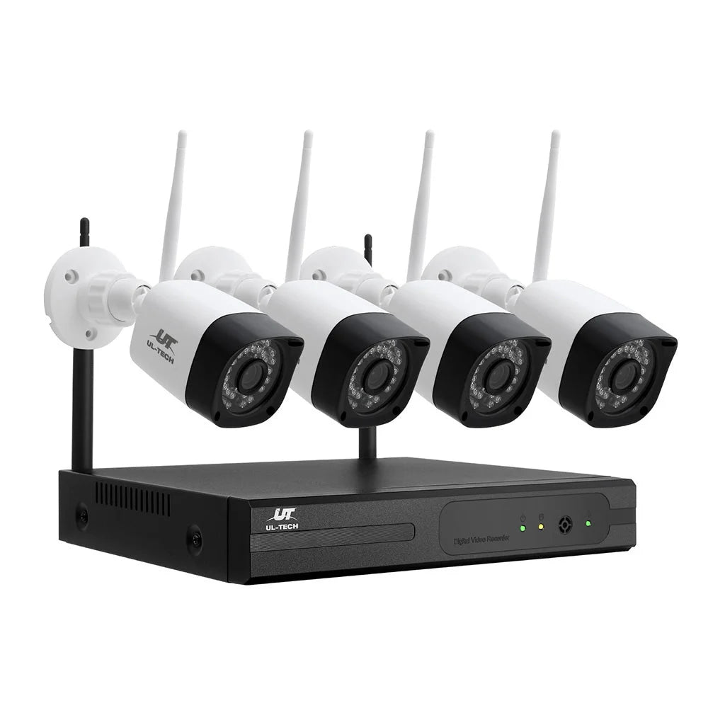 UL-tech 3MP Wireless CCTV 8CH 4 Square Camera - Electronics