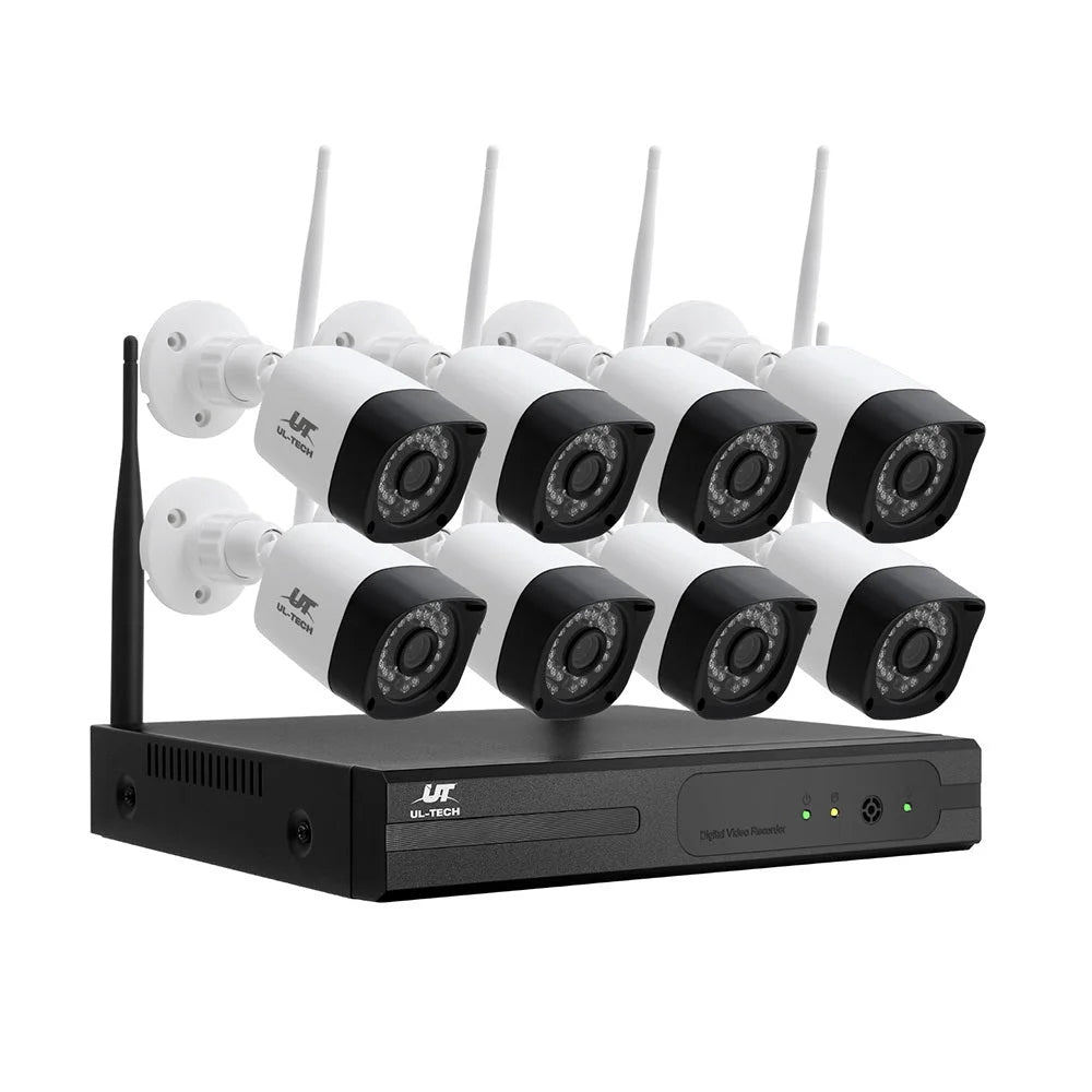 UL-tech 3MP Wireless CCTV 8CH 8 Square Camera - Electronics