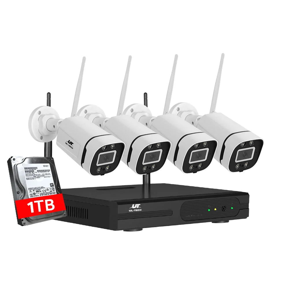 UL-Tech 3MP Wireless CCTV Security Camera System WiFi Home