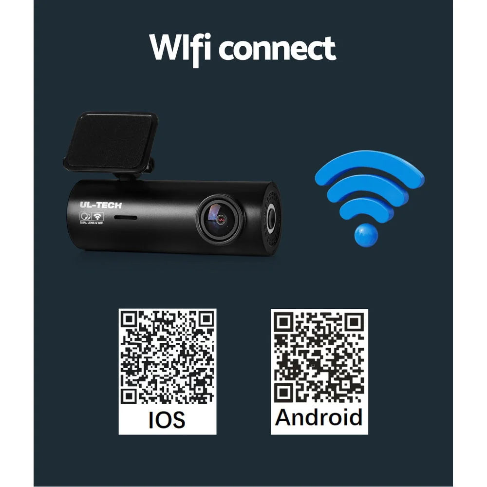 UL Tech 4K Dash Camera Front and Rear