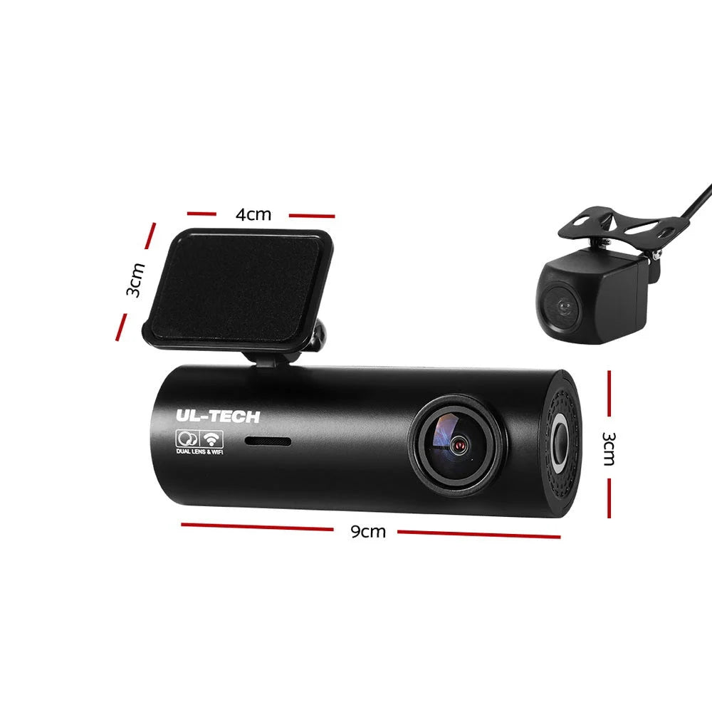 Ul tech dash with camera rear cam dvr