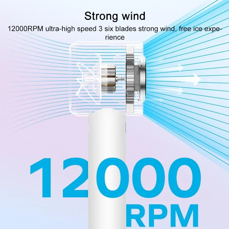 Ultra Freeze Ice Pack Handheld Fan High Speed Portable