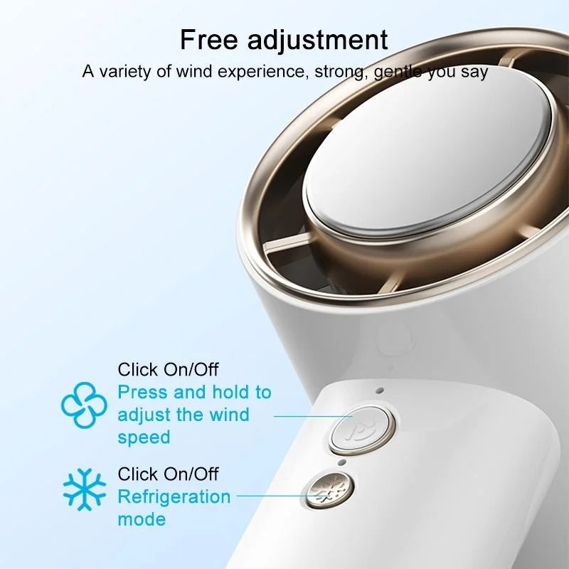 Ultra Freeze Ice Pack Handheld Fan High Speed Portable