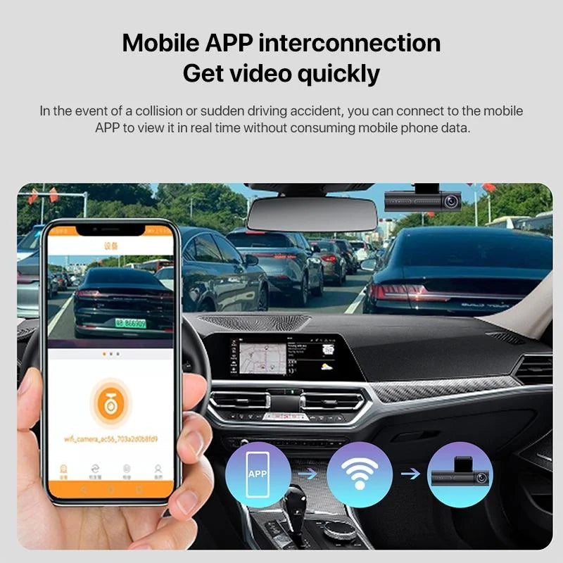 Ultra Hd Car Front & Inner Wifi Driving Recorder with Night