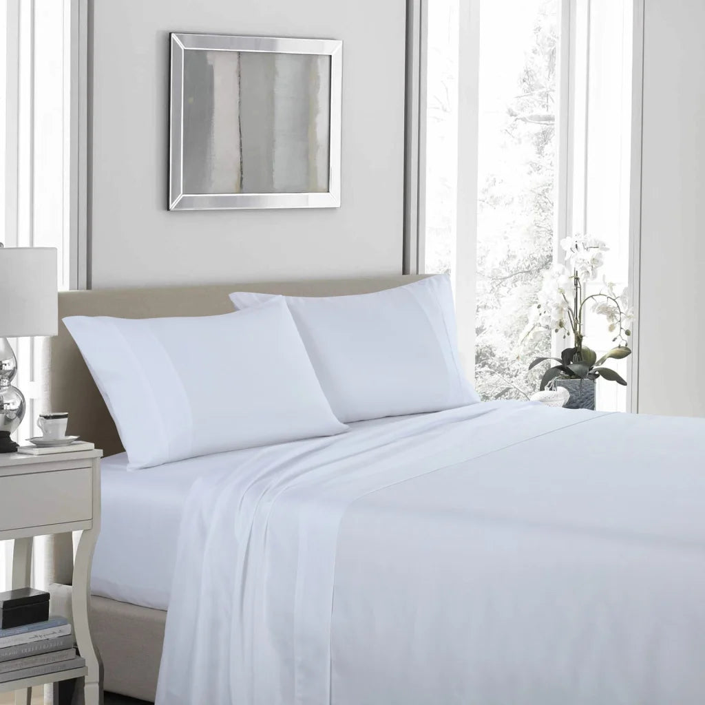 Ultrasoft 4 Piece Sheet Set 1200TC Queen - White Royal Comfort