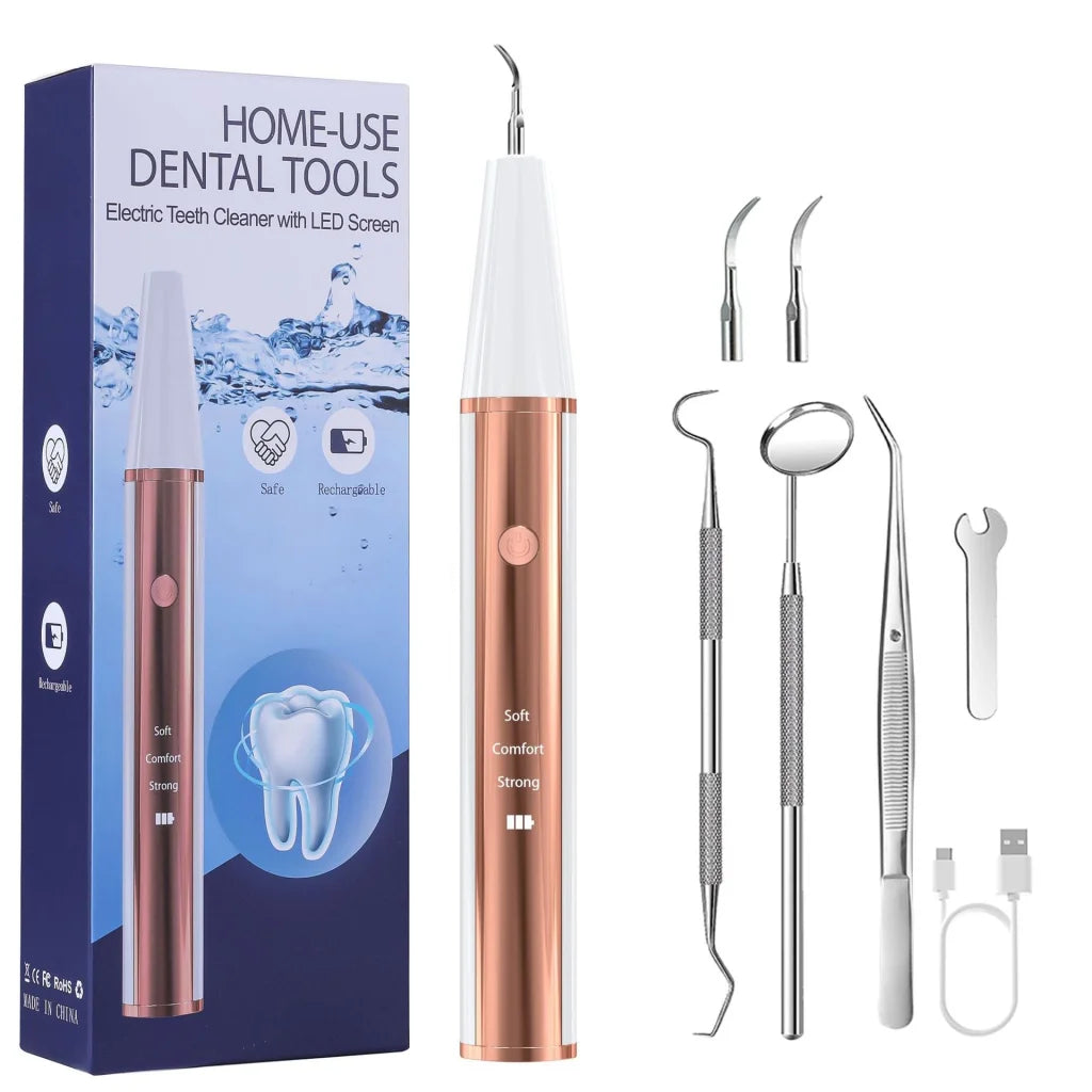 Ultrasonic Dental Scaler Kit - Home Use Teeth Cleaner &