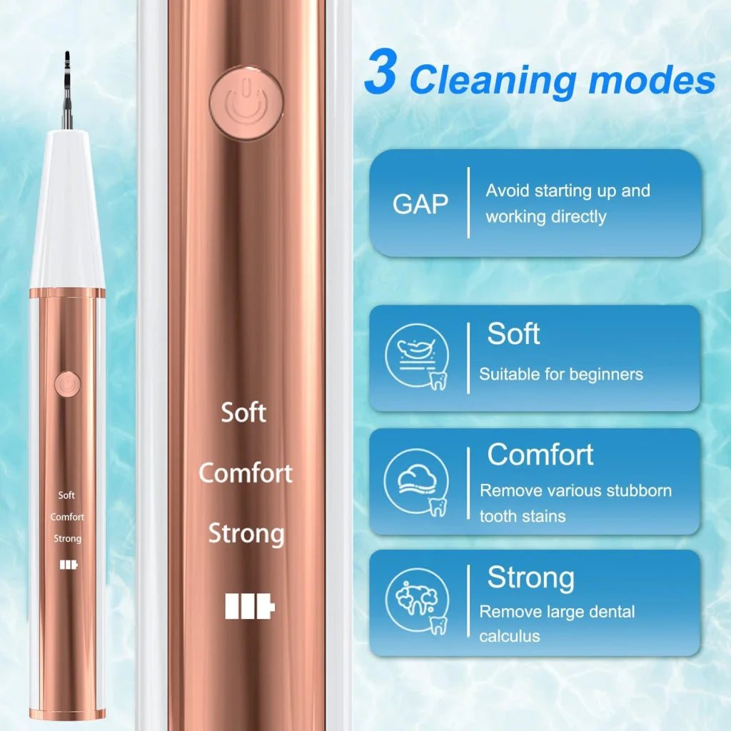 Ultrasonic Dental Scaler Kit - Home Use Teeth Cleaner &