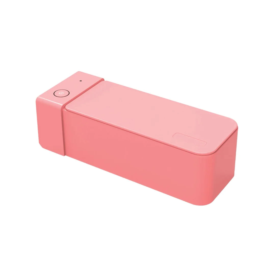 Ultrasonic Jewellery Cleaner 600ml Mini Pink Portable