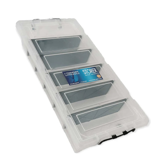 Under Bed Storage Storer 6 Compartment with Wheels 27L