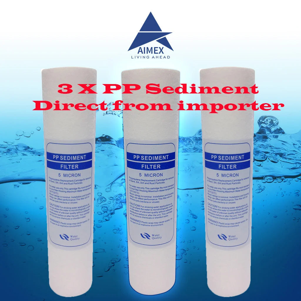 Under Sink Filter Sediment Replacement Water Cartridge 3x 5
