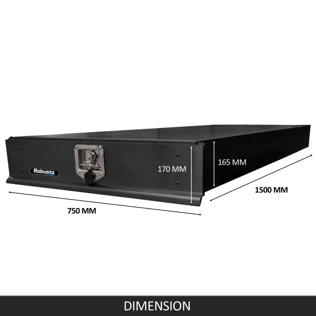 Under Tray Body Tool Box Trundle Drawer 1500mm Long UTE