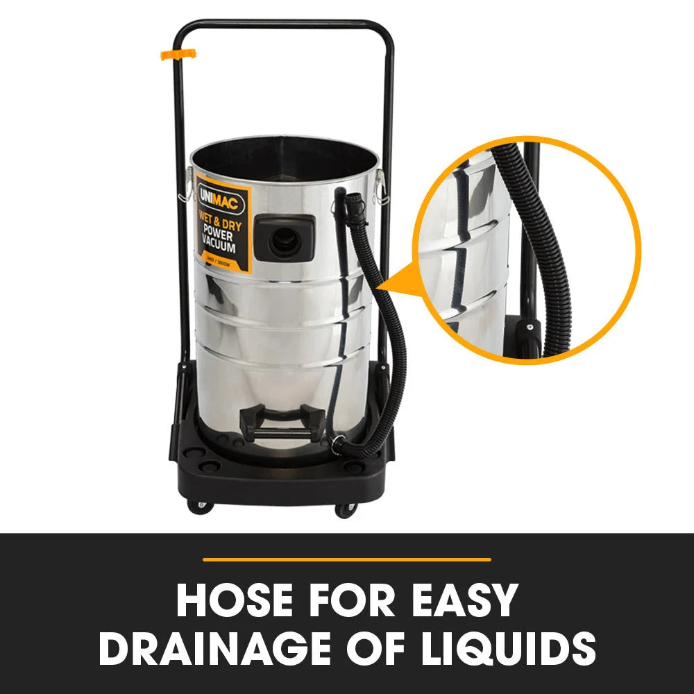UNIMAC 100L 2400W Wet and Dry Vacuum Cleaner Heavy-Duty