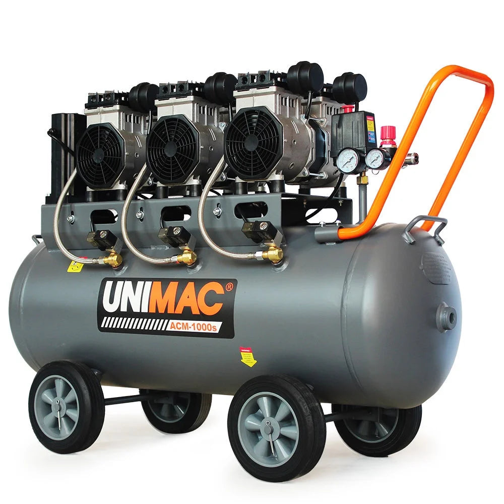 UNIMAC 100L 4.5HP Silent Oil-Free Air Compressor with Twin