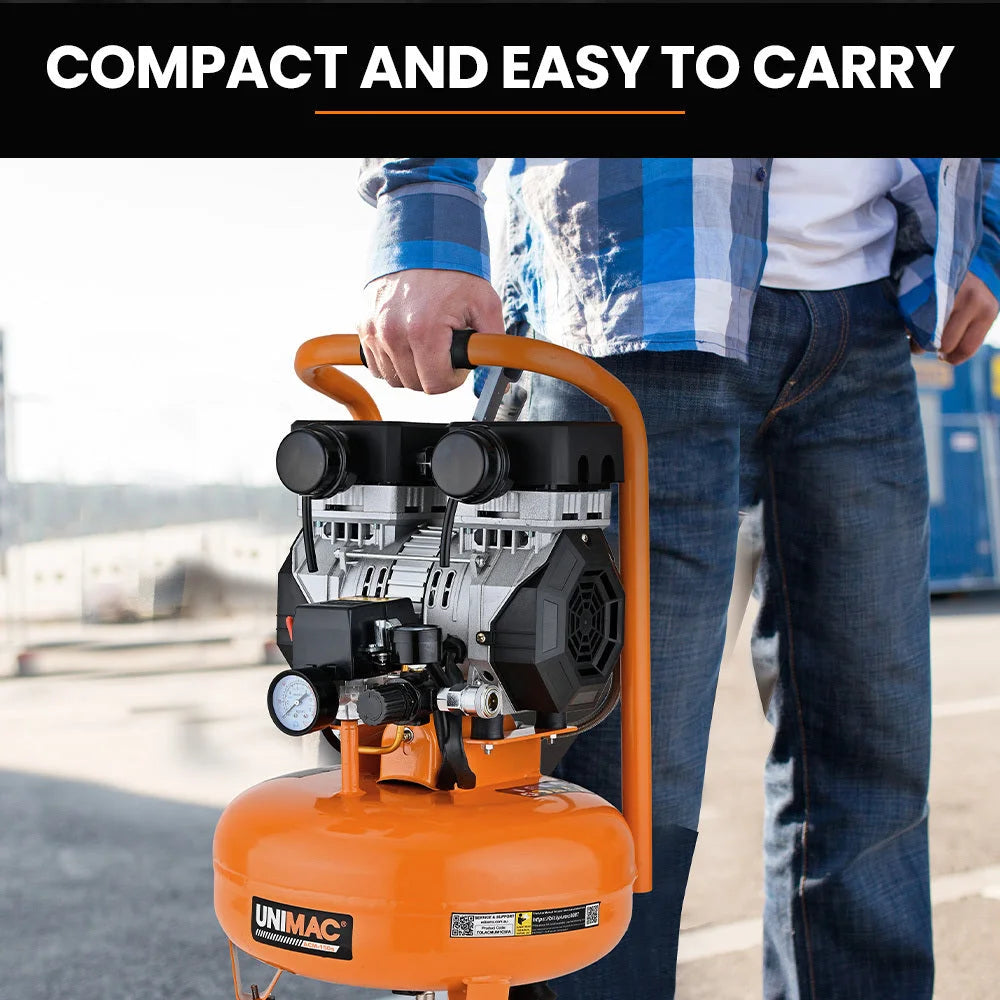 UNIMAC 15L Pancake Air Compressor 116PSI Portable Silent