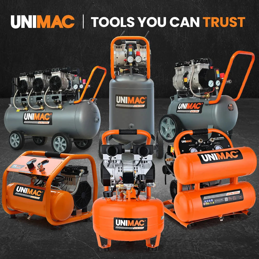 UNIMAC 15L Pancake Air Compressor 116PSI Portable Silent