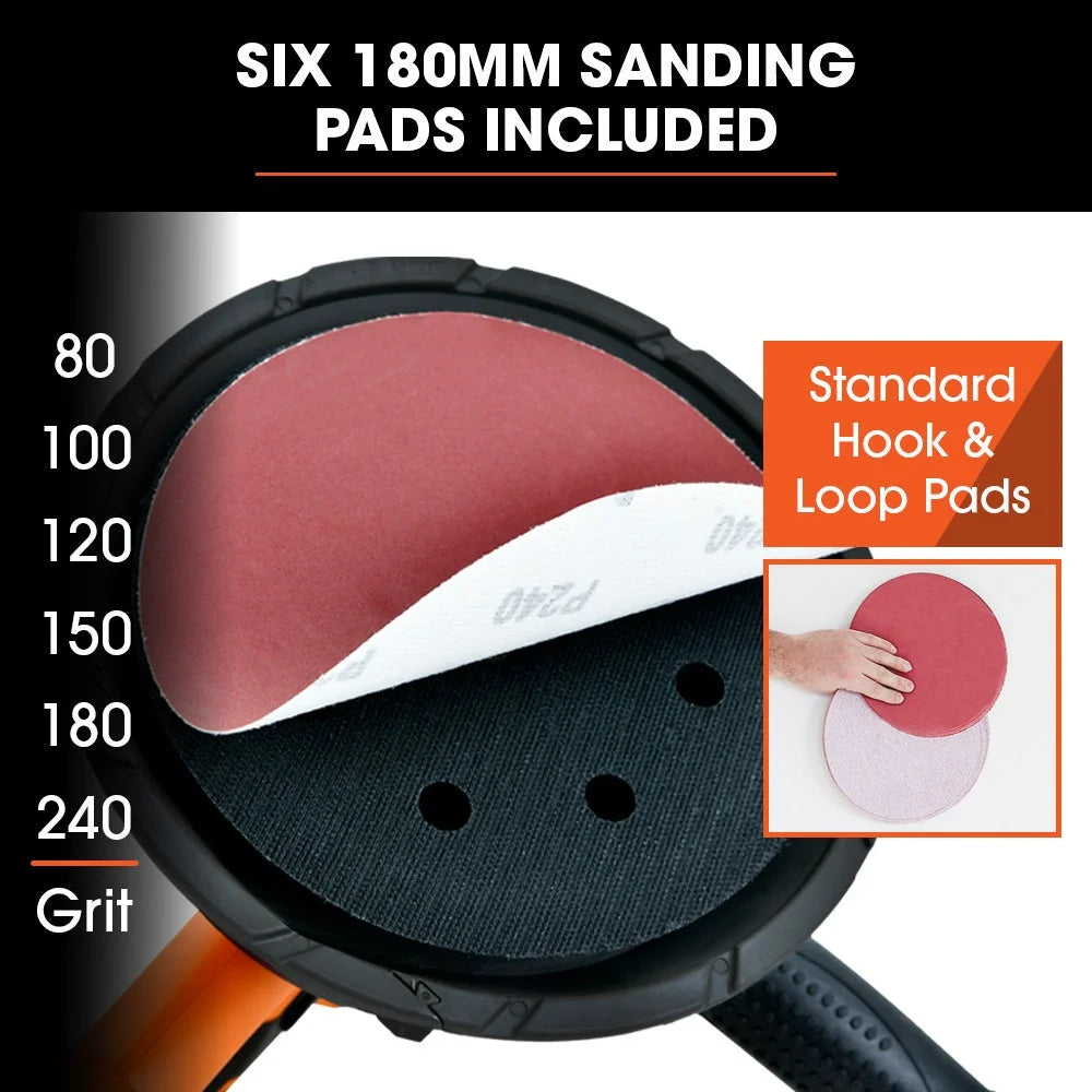 UNIMAC 180mm 850W Handheld Drywall Sander Electric Dry Wall