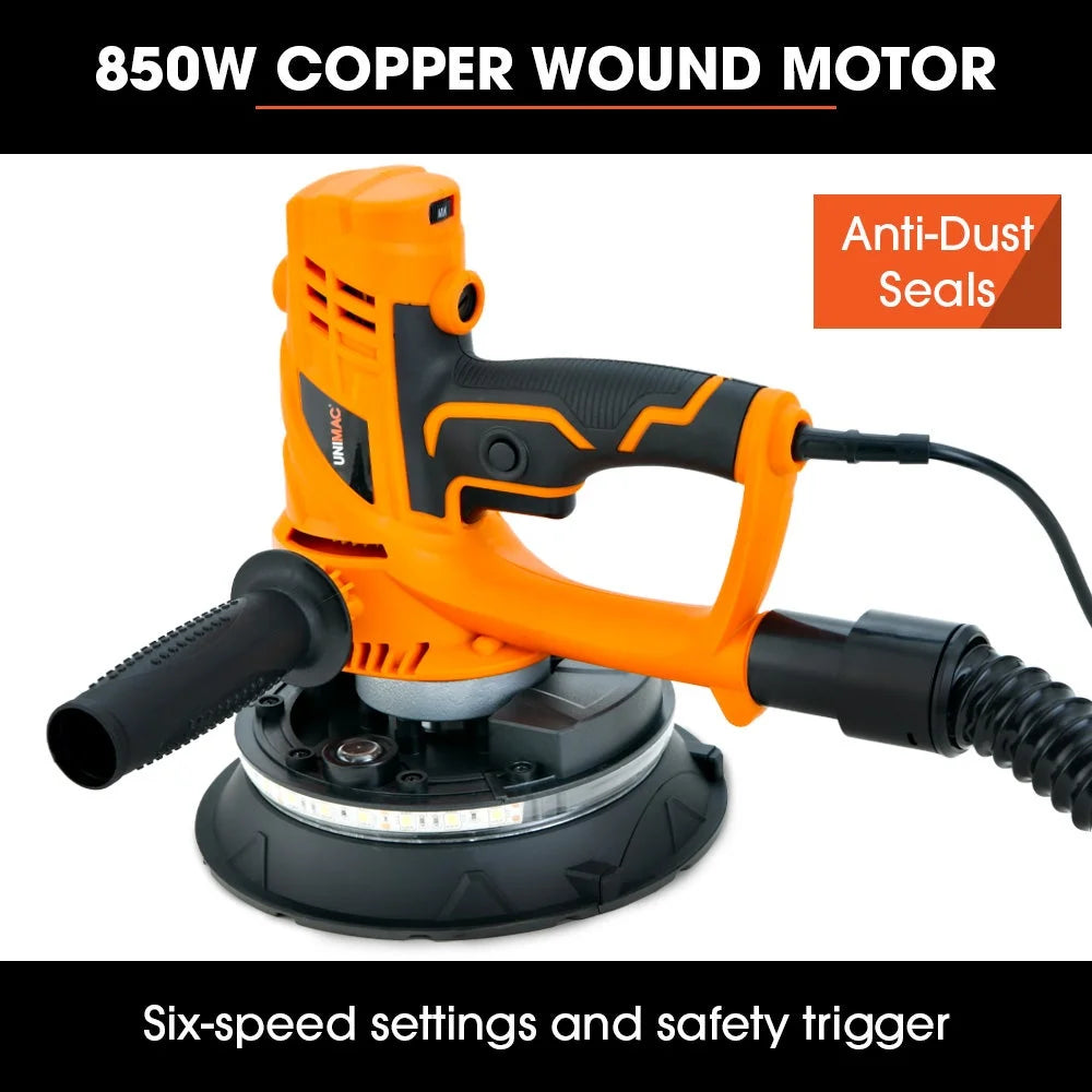 UNIMAC 180mm 850W Handheld Drywall Sander Electric Dry Wall