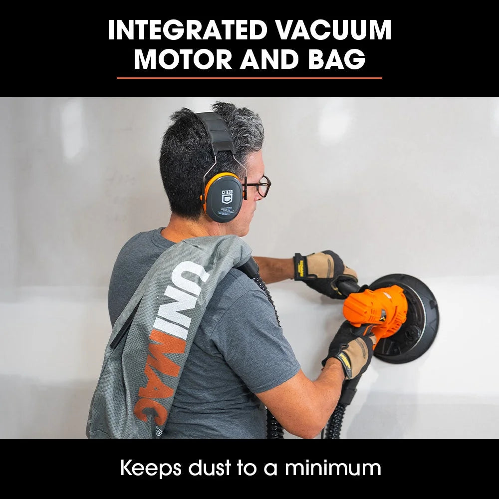UNIMAC 180mm 850W Handheld Drywall Sander Electric Dry Wall