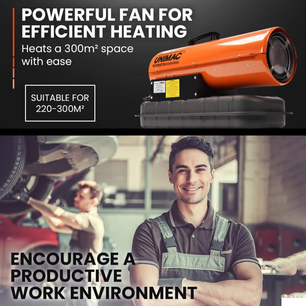 UNIMAC 20KW Portable Industrial Diesel Direct Forced Air