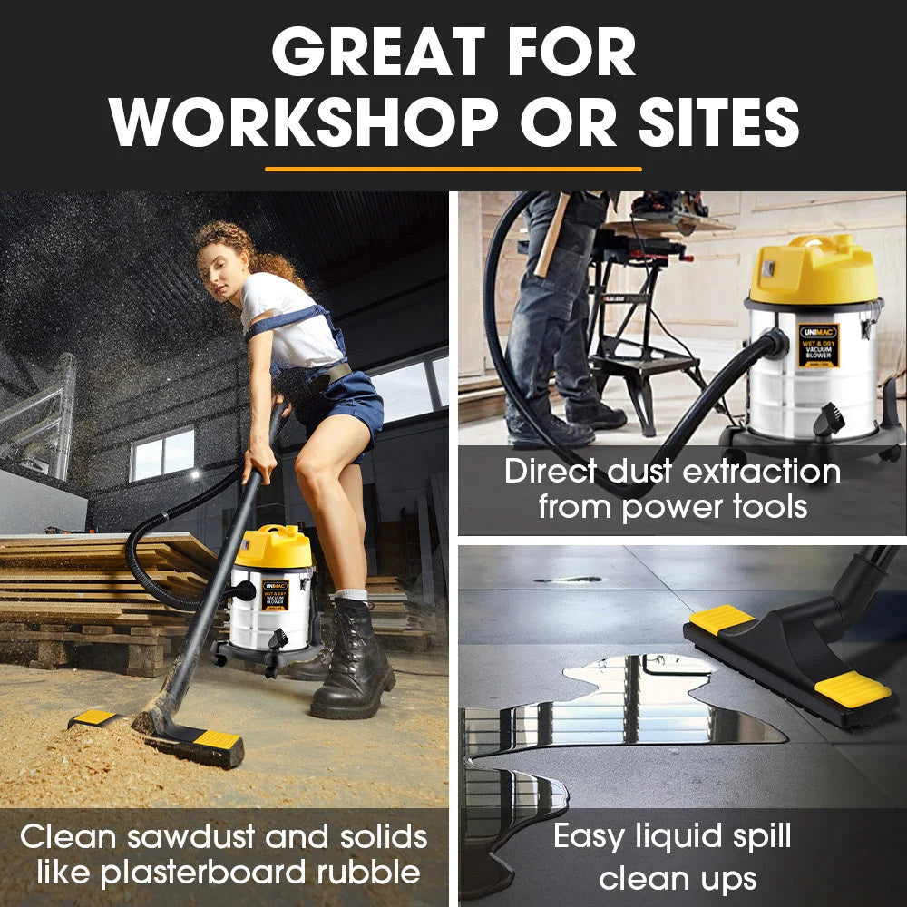 Unimac 20L 1400W Wet and Dry Vacuum Cleaner with Blower