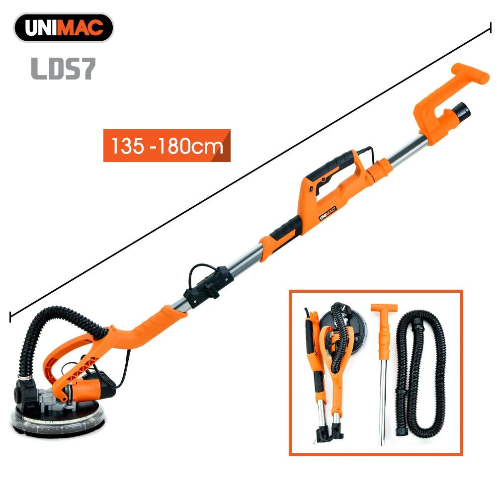 Unimac 225mm 750W Telescopic Long Reach Dry Wall Sander Kit