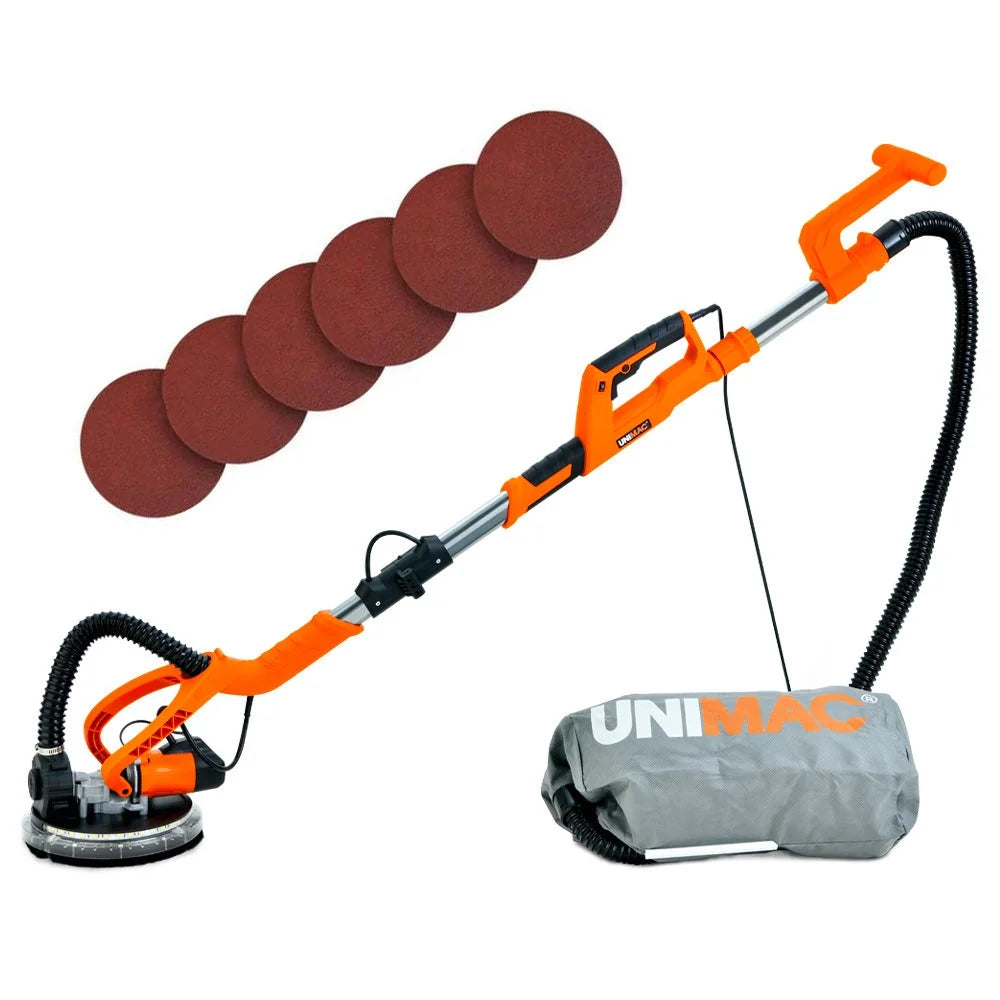Unimac 225mm 750W Telescopic Long Reach Dry Wall Sander Kit
