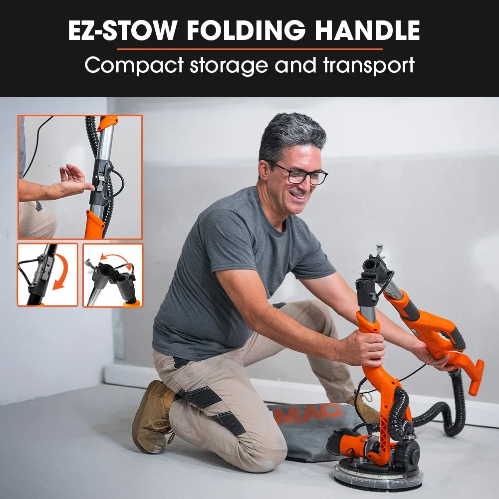 Unimac 225mm 750W Telescopic Long Reach Dry Wall Sander Kit