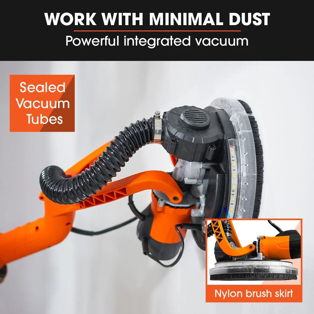 Unimac 225mm 750W Telescopic Long Reach Dry Wall Sander Kit