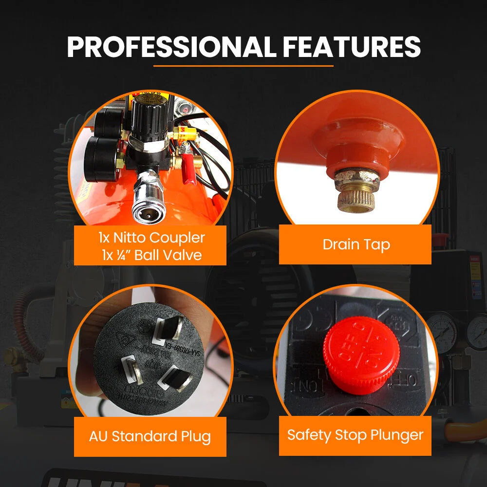 UNIMAC 24L 2.0HP Air Compressor Direct Drive 2 Couplers