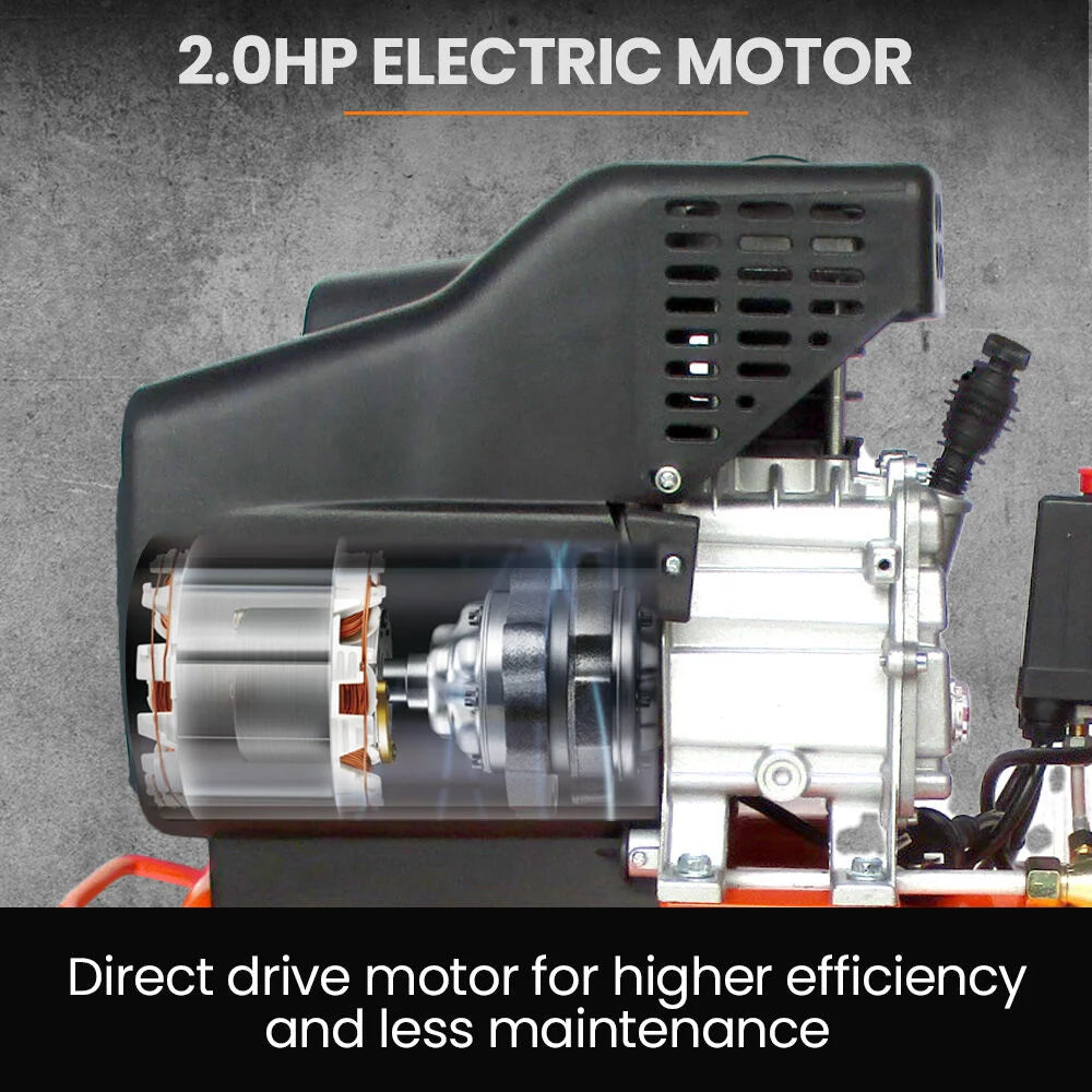 UNIMAC 24L 2.0HP Air Compressor Direct Drive 2 Couplers