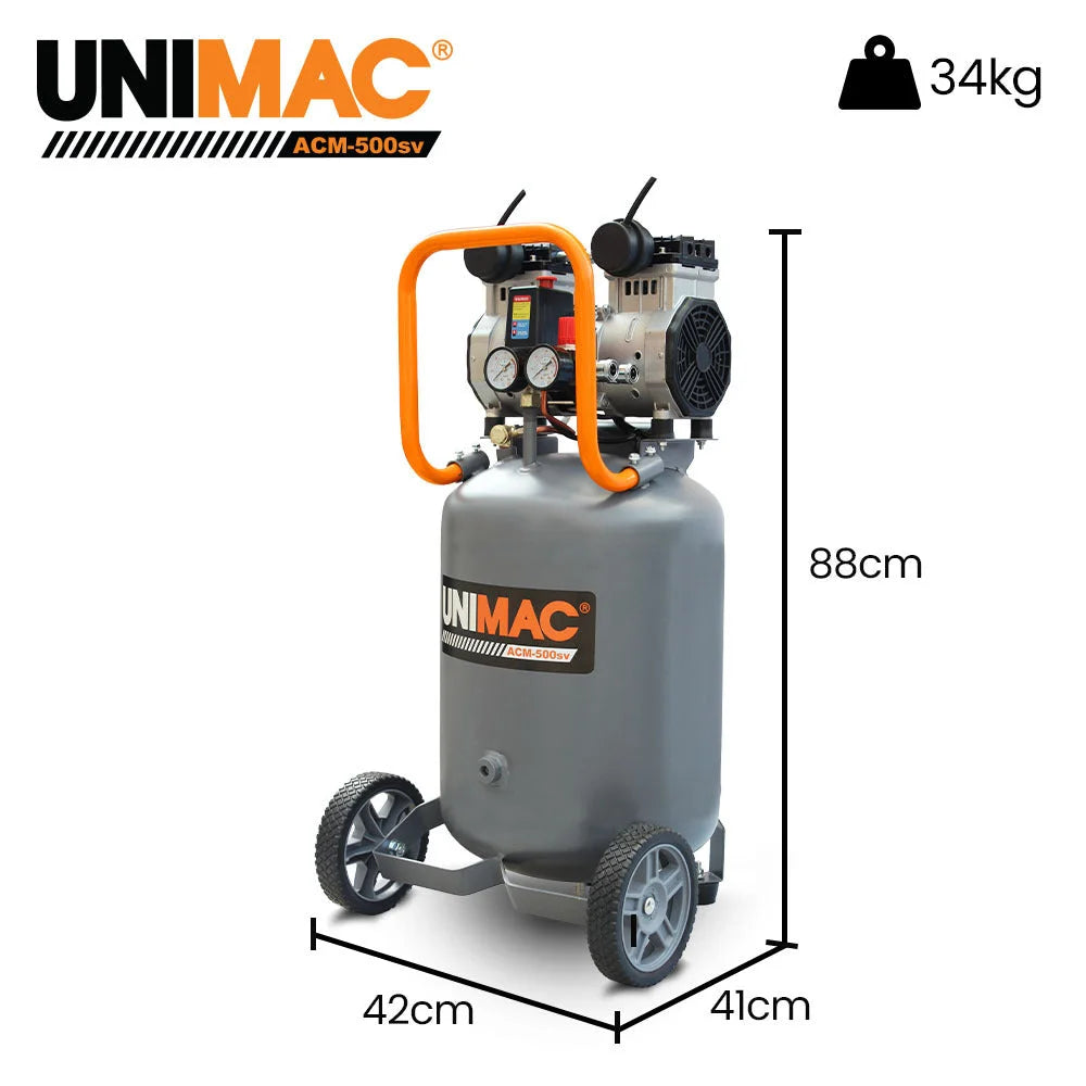 Unimac 2HP 50L Silent Oil-Free Portable Electric Air