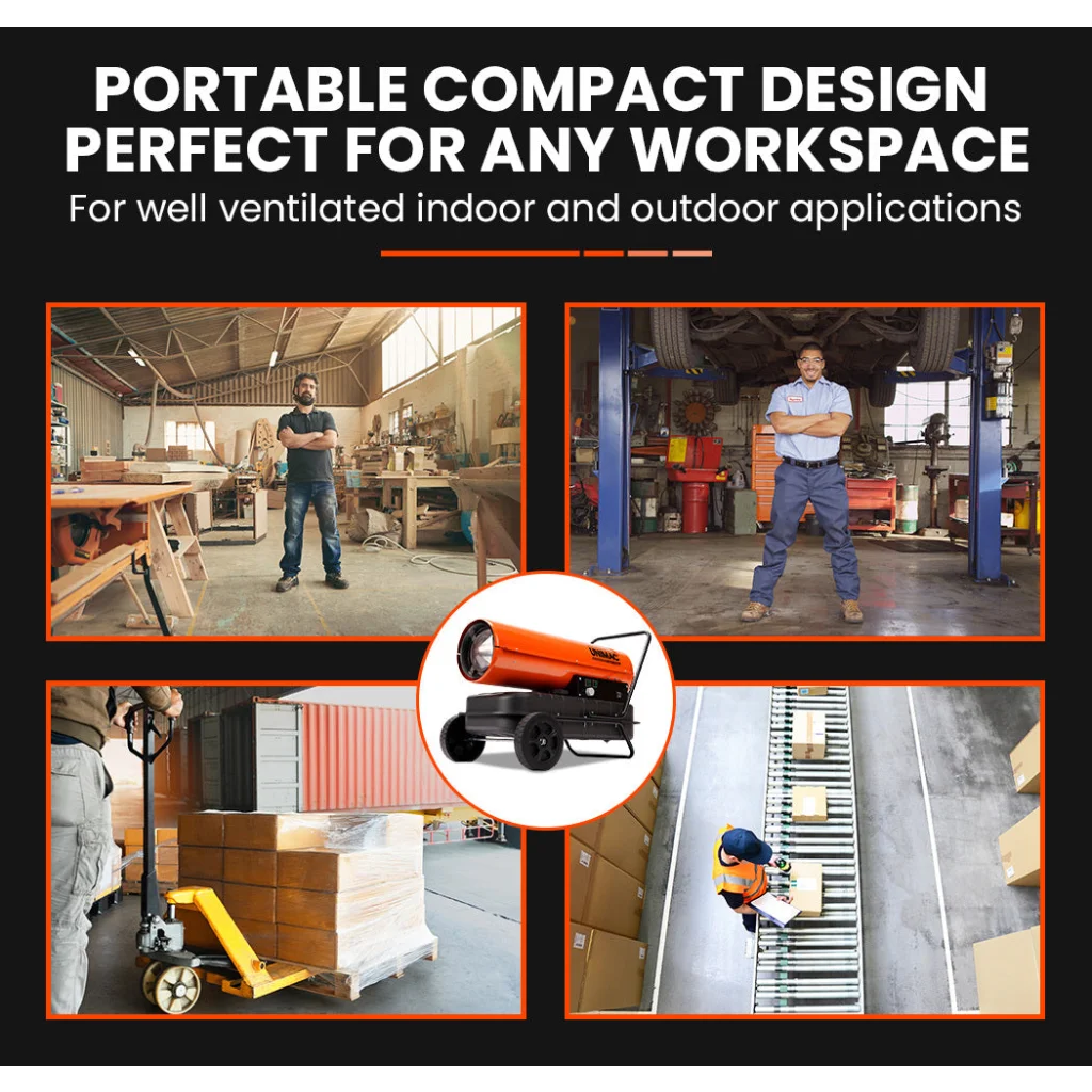 UNIMAC 30KW Portable Industrial Diesel Direct Forced Air