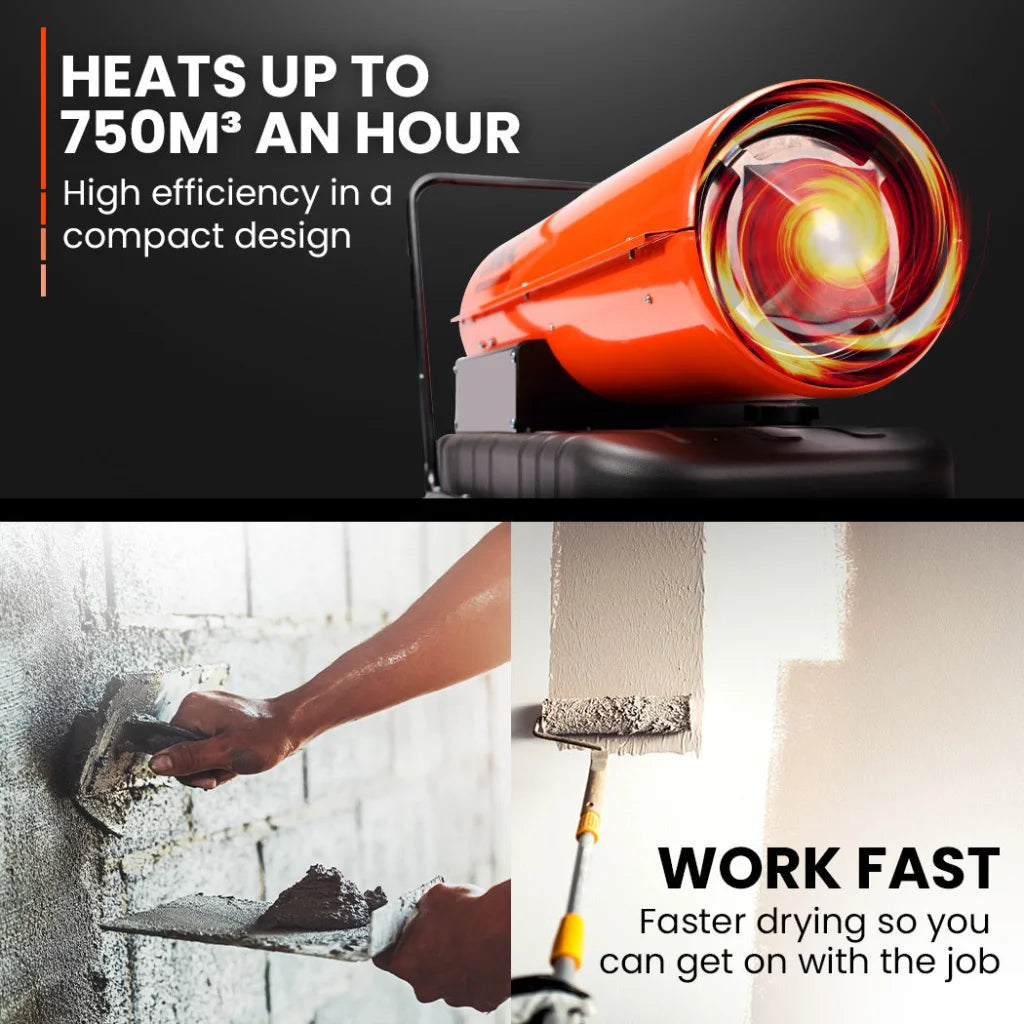 UNIMAC 30KW Portable Industrial Diesel Direct Forced Air