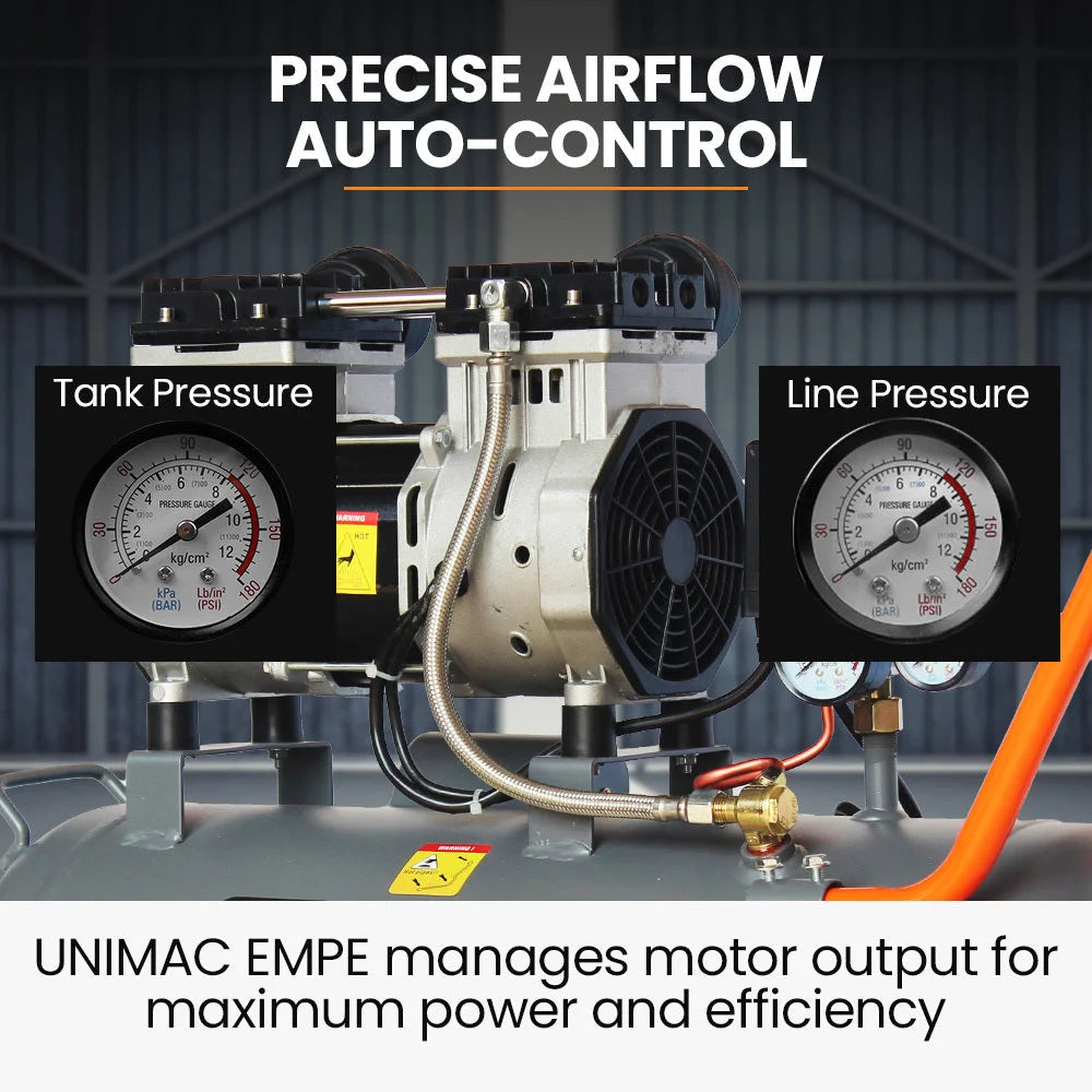 UNIMAC 40L 2.0HP Silent Oil-Free Electric Air Compressor