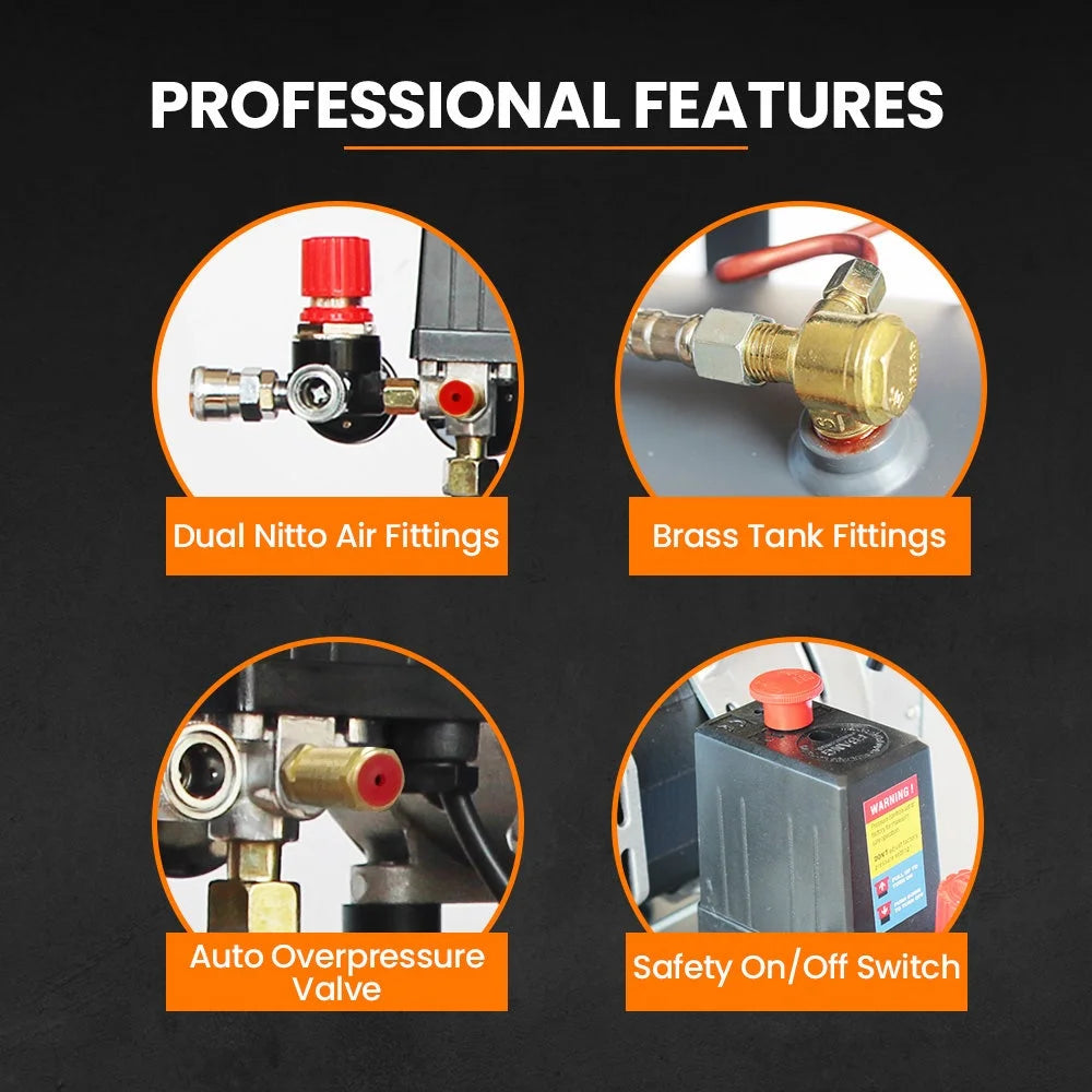 UNIMAC 50L 3.0HP Silent Oil-Free Electric Air Compressor