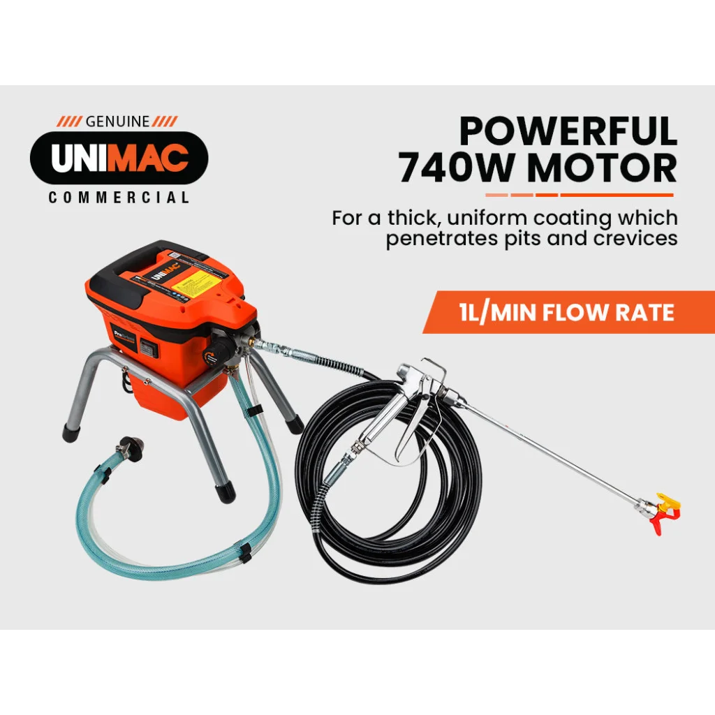 Unimac 740W Electric Airless Paint Sprayer Portable High