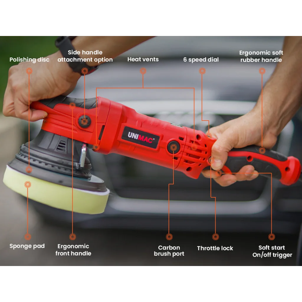 UNIMAC Electric Car Polisher Buffer Dual Action Orbital