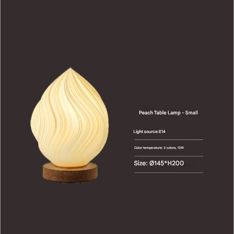 Unique Pleated Design Table Lamp - 3D Printed Washable