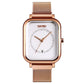 Unisex Magnetic Buckle Mesh Belt Quartz Watch - Rose Gold
