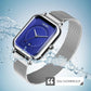 Unisex Magnetic Buckle Mesh Belt Quartz Watch - Silver