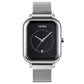 Unisex Magnetic Buckle Mesh Belt Quartz Watch - Silver