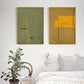 United Study Wall Art Canvas 90cmx135cm 2 Sets Gold Frame