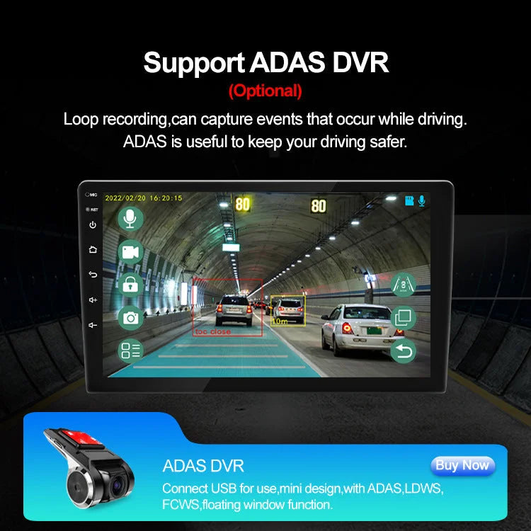 Universal 10-Inch Android Car Stereo GPS Navigator - QLED