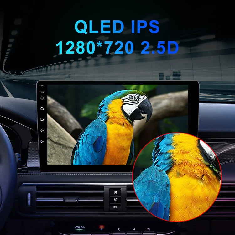 Universal 10-Inch Android Car Stereo GPS Navigator - QLED