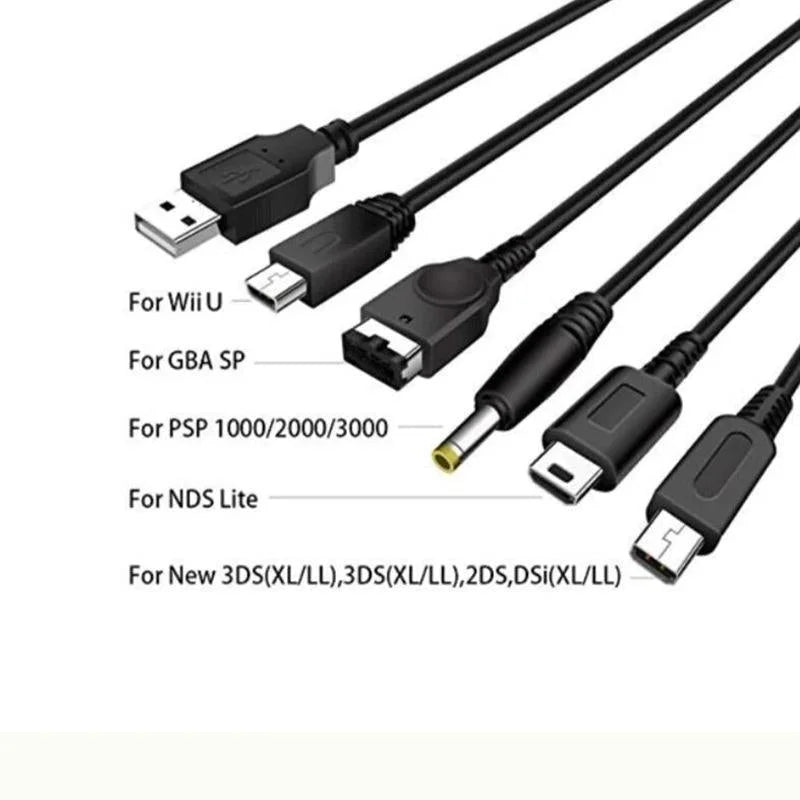 Universal 5-In-1 Usb Charger For Wii U 3Ds Nds Psp-1915198051509735426