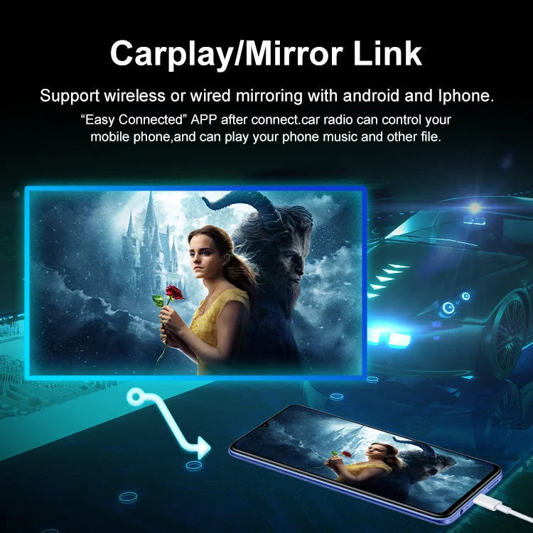 Universal 7-Inch Android Car Stereo GPS Navigator - QLED HD